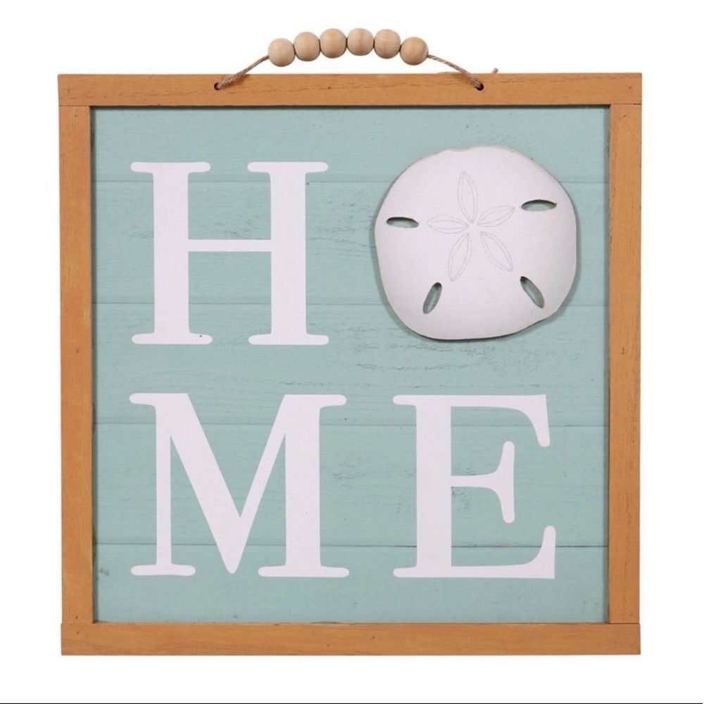 NWT Gorgeous Shore Living Nautical “Home” Shell Accent Framed Wall Decor New Tag